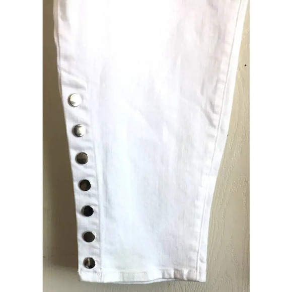 Veronica Beard Jeans  24 White Kate Skinny High Rise Snap Button side NEW - Picture 14 of 15